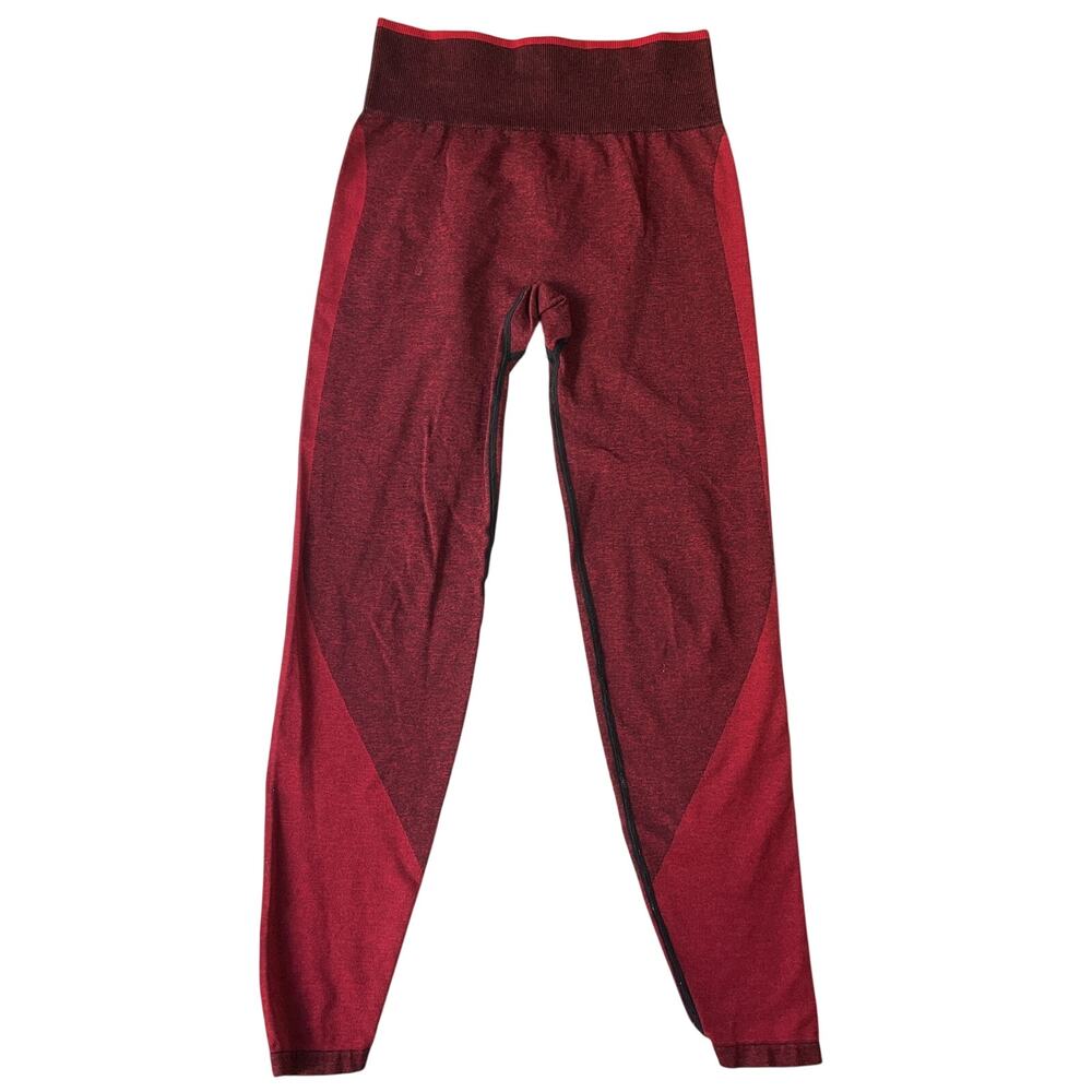 Victoria's Secret PINK Women Activewear Pants S Red Yoga Legging Logo 24" Inseam